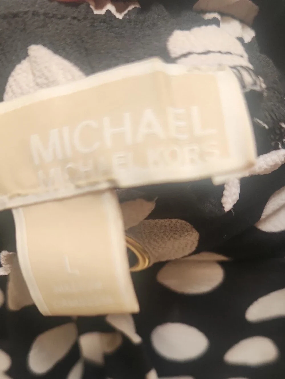 Michael Kors Black and White Polka Dot Pant.
